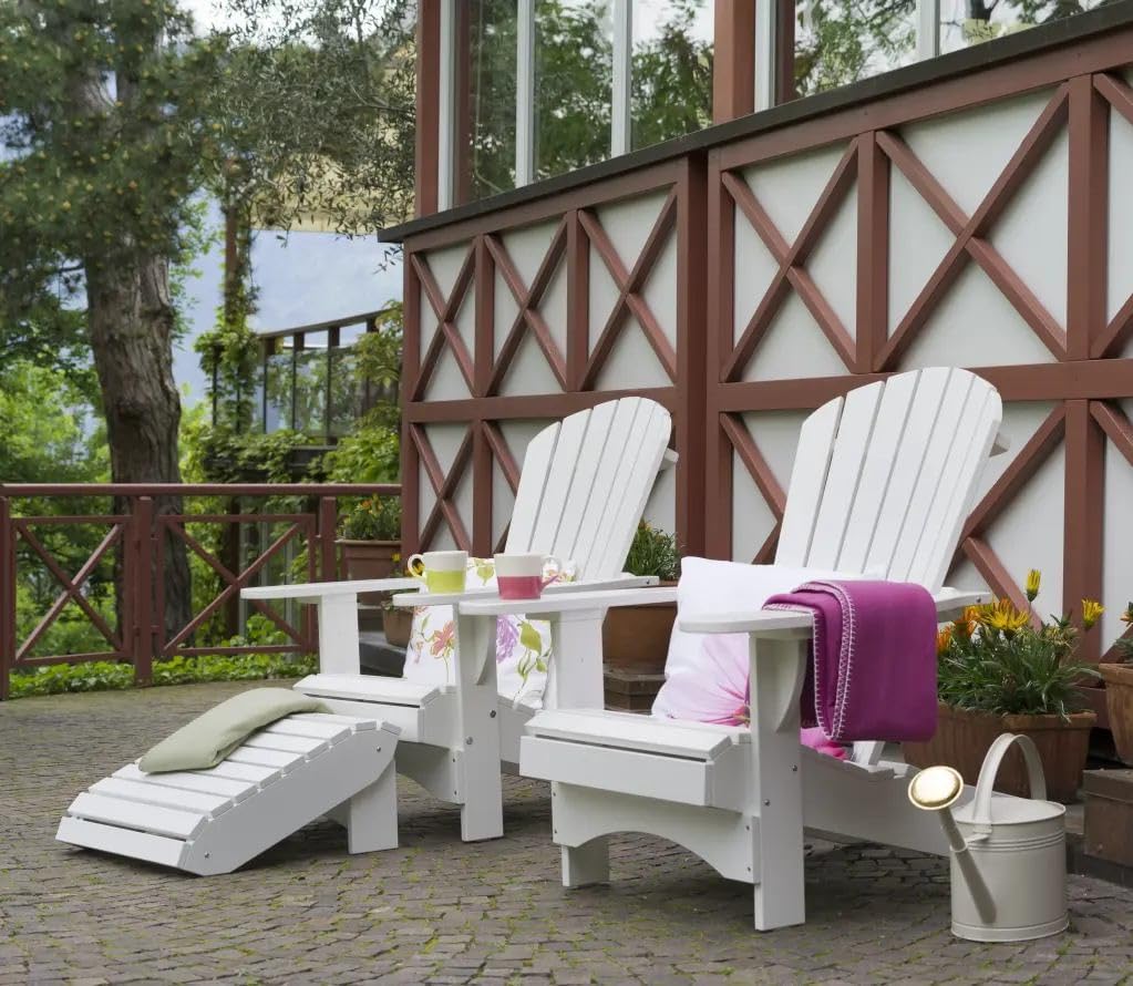 Original Dream-Chairs since 2007 Adirondack Footrest Comfort de Luxe in weiss