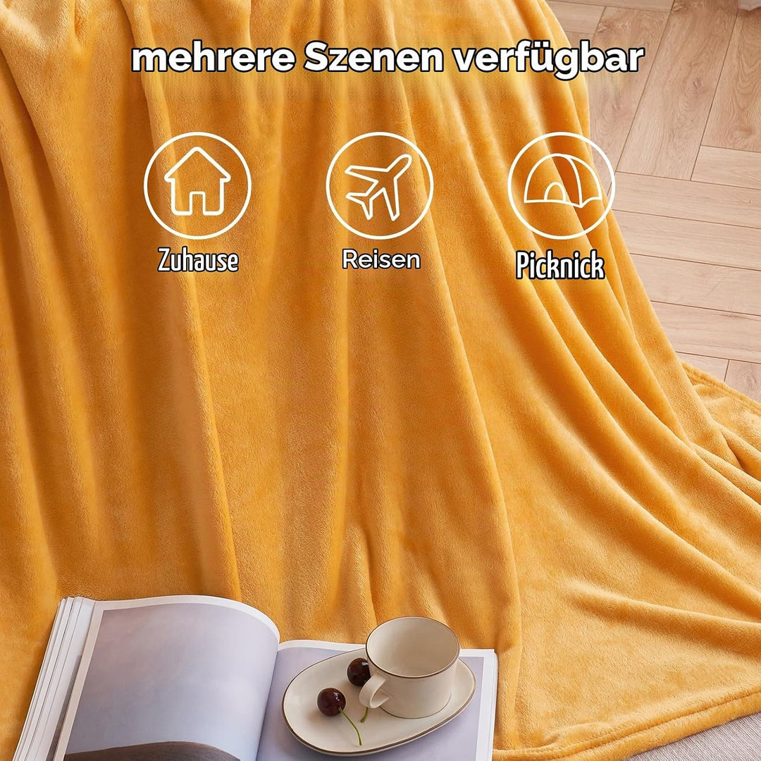 MIULEE Kuscheldecke Flauschig Decke Fleecedecke Wohndecken Couchdecke Flauschig Überwurf Mikrofaser