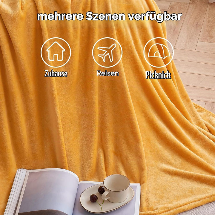 MIULEE Kuscheldecke Flauschig Decke Fleecedecke Wohndecken Couchdecke Flauschig Überwurf Mikrofaser