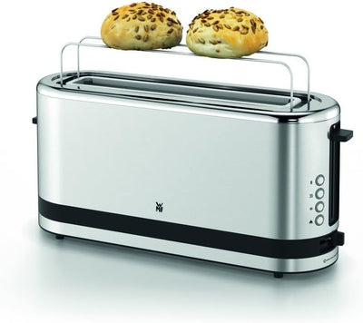 WMF Küchenminis Toaster Langschlitz mit Brötchenaufsatz, 2 Scheiben, XXL, Bagel-Funktion, 7 Bräunung