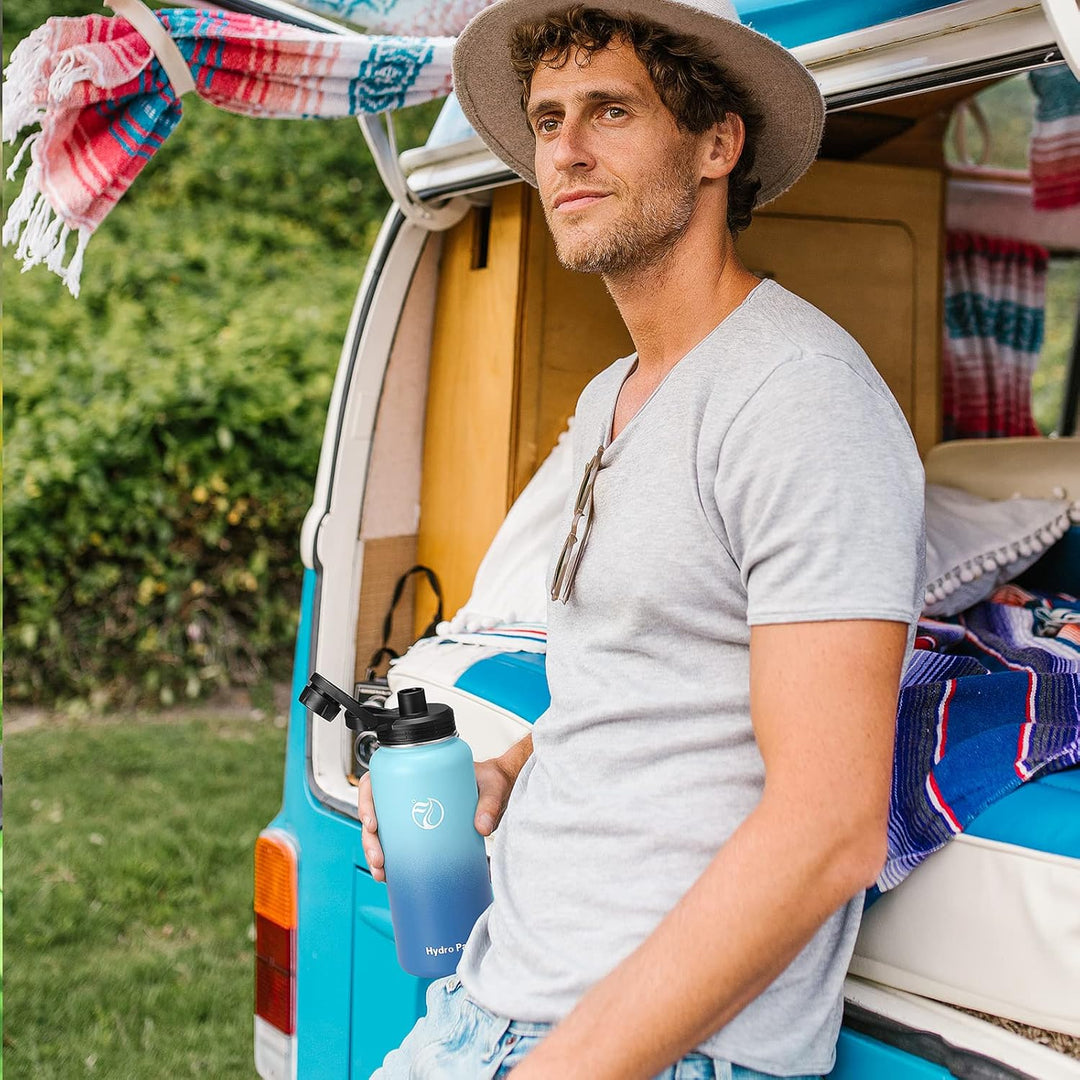 HydroPal Edelstahl Trinkflasche - 750ml, 1L, 1,2L, BPA-Frei, Kohlensäure geeignet, Isolierte Thermos