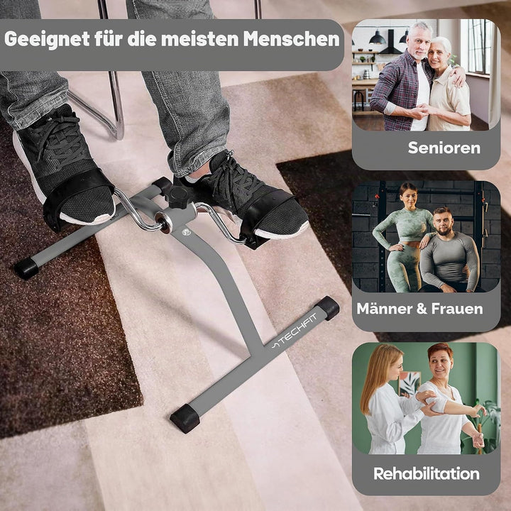 Techfit Pedal-Ausbilder, Mini-Heimtrainer für Heim und Büro, leichte Trainingsmaschine für Arme und