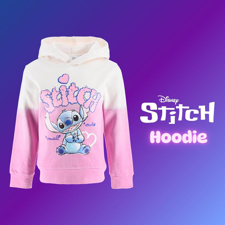 Disney Stitch Mädchen Kapuzenpullover, Sweatshirt für Kinder, Grössen 3 bis 8 Jahre 6 Jahre Lila, 6