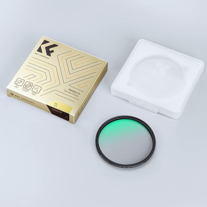 K&F CONCEPT 37mm Polfilter Filter für tiefere Farben, Reduzierung von Blendung und Reflexionen, Opti