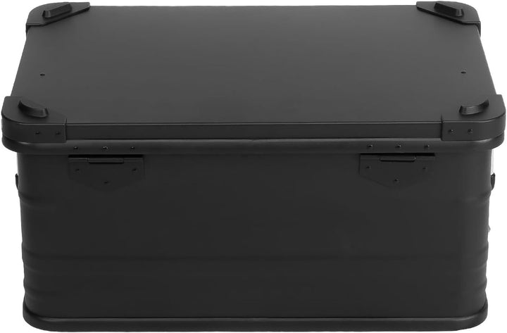 ALUBOX Alukiste abschliessbar E47B - Premium Aluminium Lagerbox 47 Liter - Deckel mit Aluminium Druc
