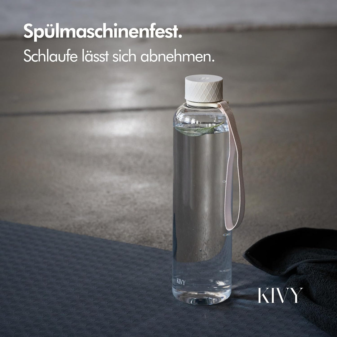 KIVY Trinkflasche Tritan (2. Generation) Bruchsicher, Federleicht - Trinkflasche Gym Flasche - Sport