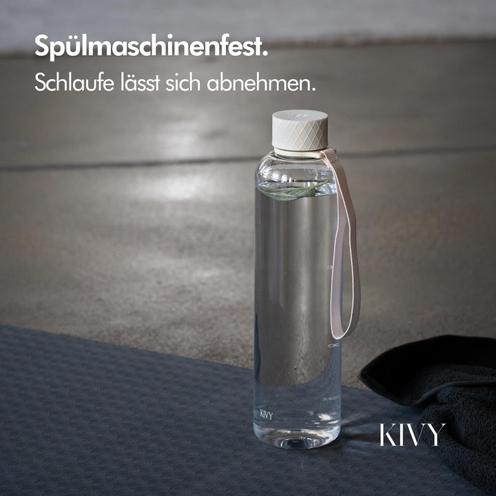 KIVY Trinkflasche Tritan (2. Generation) Bruchsicher, Federleicht - Trinkflasche Gym Flasche - Sport
