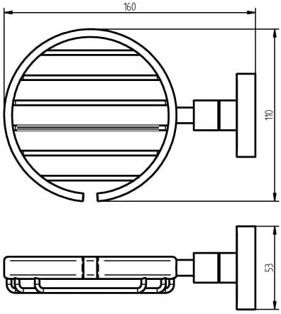 Haceka Kosmos Tec 1122880, Seifenhalter, Draht Seifenhalter Draht Matt Gebürstet, Seifenhalter Draht