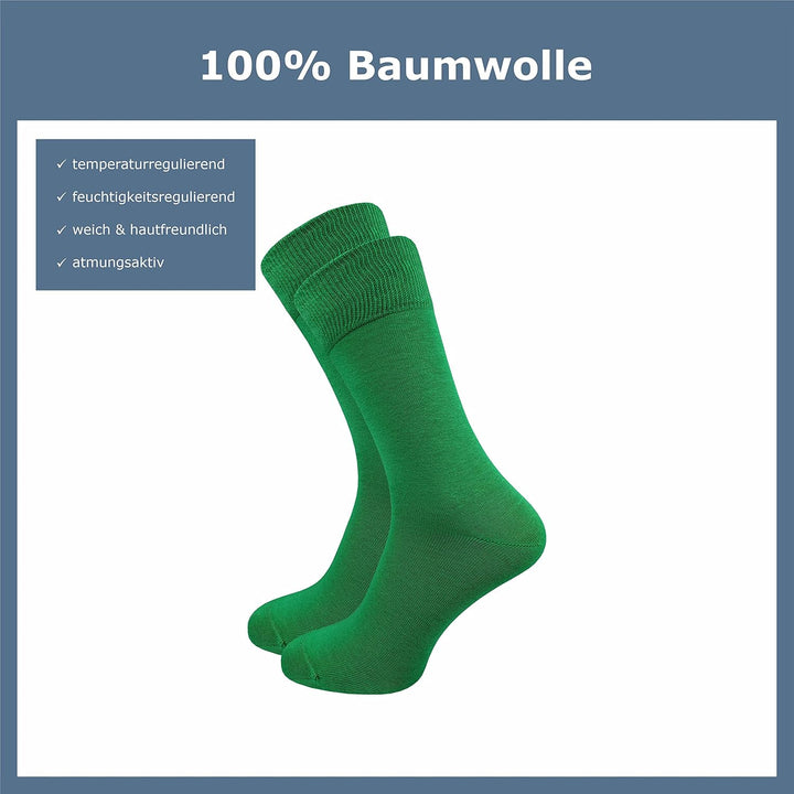 ca·wa·so Herren Socken aus 100% Baumwolle | Reine Baumwollsocken im 10er-Set | Freizeitsocken ohne N