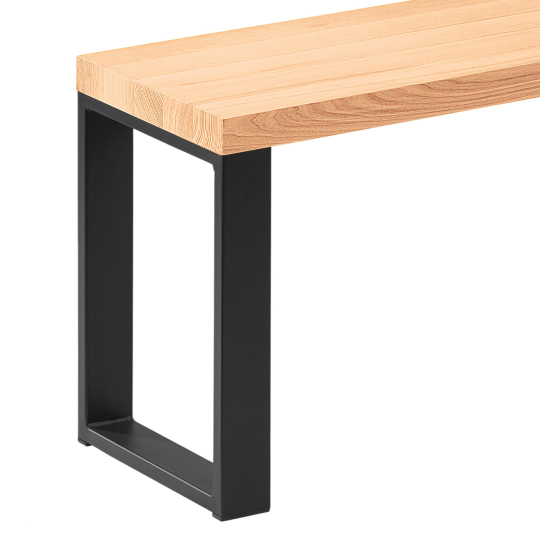 LAMO Manufaktur Hocker Beistelltisch Sitzbank 30x30x47 cm, Möbelfüsse Simple Schwarz/Natur, LSB-01-A