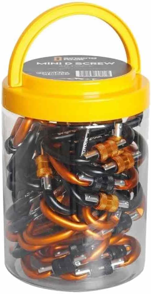 Pack de 40 unidades mosquetón MINI D rosca
