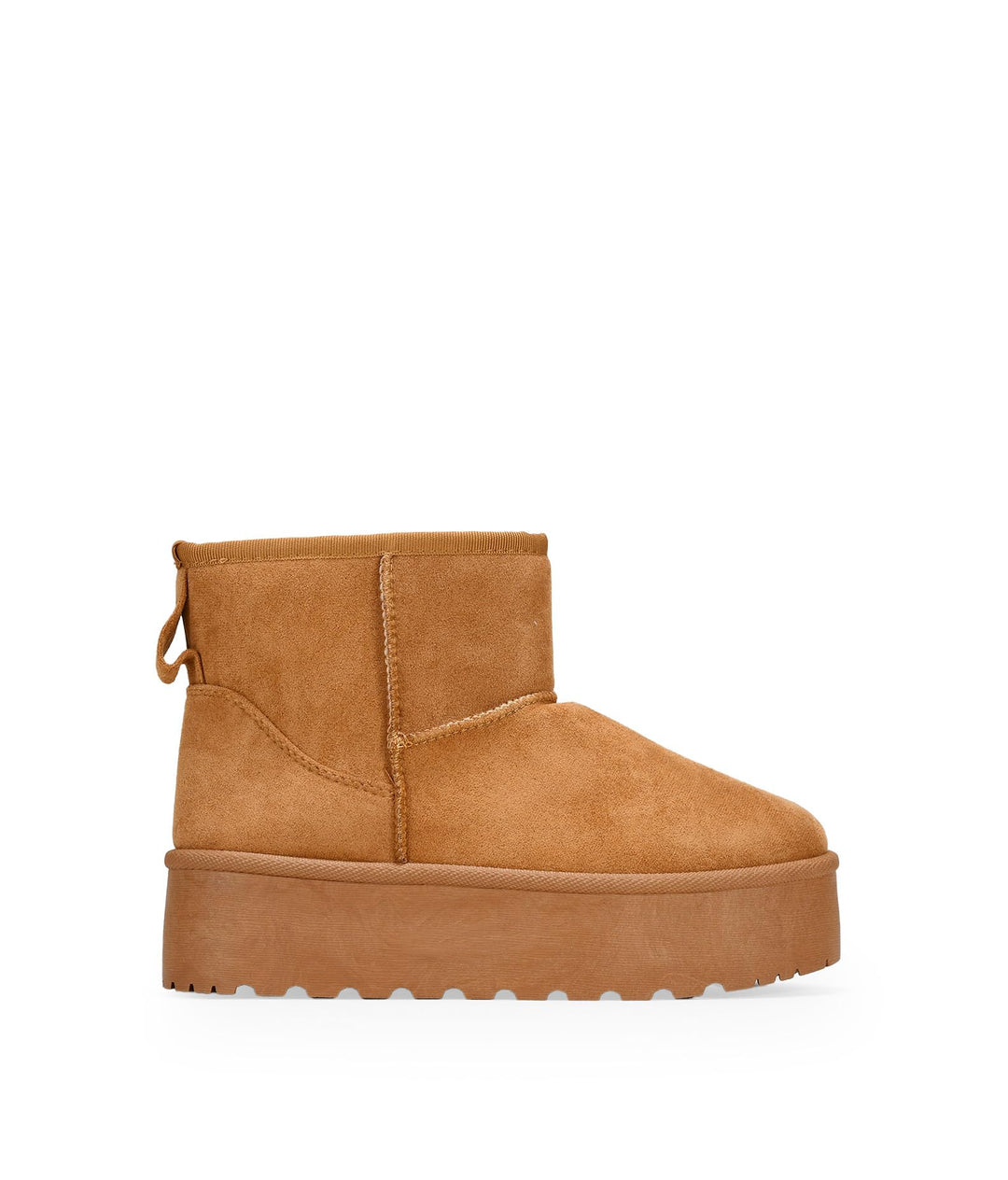 BOSANOVA Stiefeletten im australischen Stil, mit mittlerem Schaft von 12 cm, Logo-Detail, Fellfutter