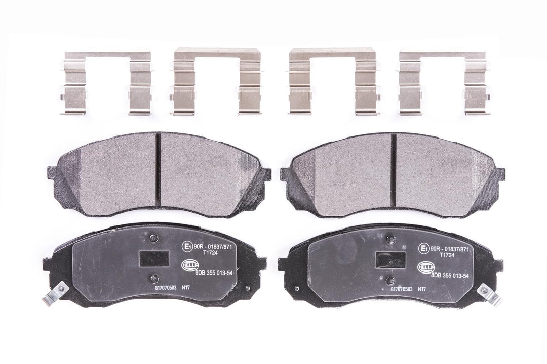 HELLA PAGID 8DB 355 013-541 Bremsbelagsatz - T1724 - Dicke/Stärke: 17.6mm - mit akustischer Verschle