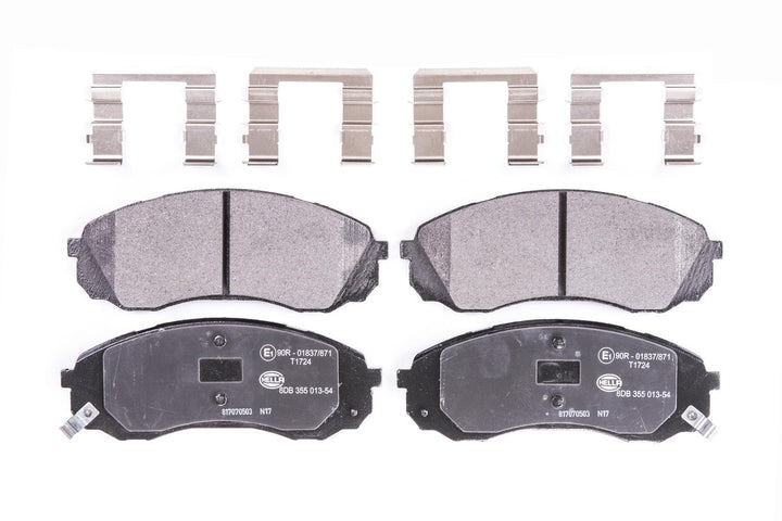 HELLA PAGID 8DB 355 013-541 Bremsbelagsatz - T1724 - Dicke/Stärke: 17.6mm - mit akustischer Verschle