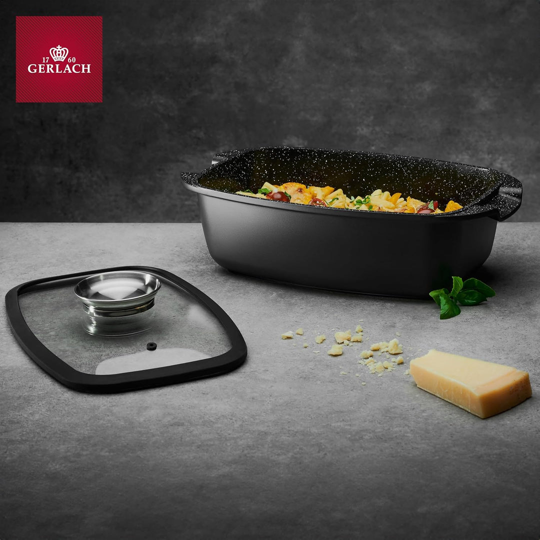 Gerlach Granitex Bräter Mit Deckel Für Induktion Backofen Topf Schmortopf Bratentopf Backofengeeigne