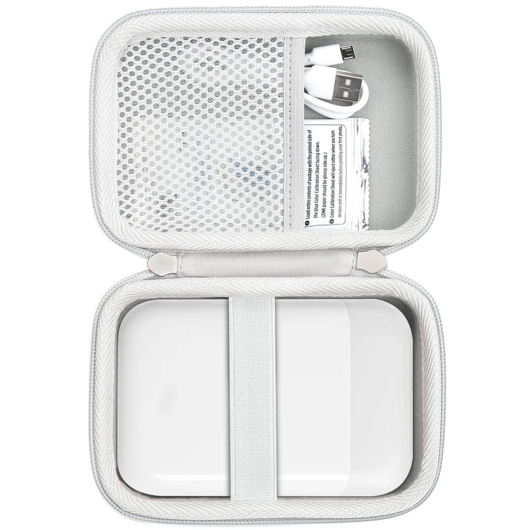 Khanka Hart Tasche Kompatibel mit Liene 2x3 Fotodrucker Smartphone Mini Drucker.(Weiss, nur Tasche)