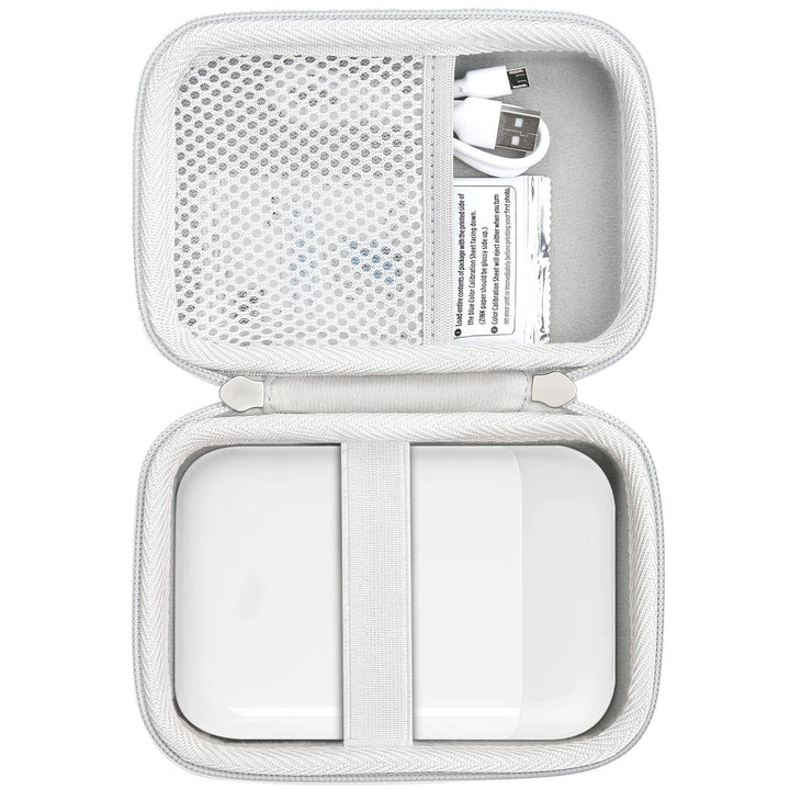 Khanka Hart Tasche Kompatibel mit Liene 2x3 Fotodrucker Smartphone Mini Drucker.(Weiss, nur Tasche)