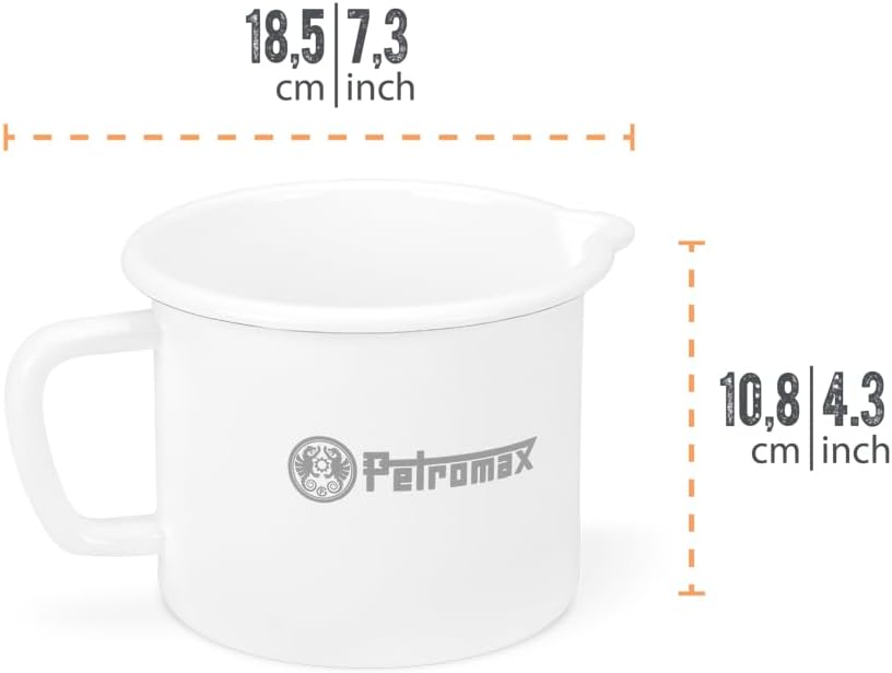 Petromax Emaille Milchtopf (1 Liter, weiss) Weiss 1 Liter, Weiss 1 Liter