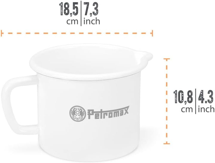 Petromax Emaille Milchtopf (1 Liter, weiss) Weiss 1 Liter, Weiss 1 Liter