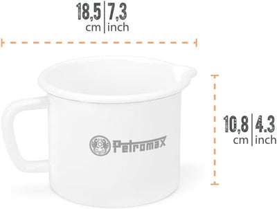 Petromax Emaille Milchtopf (1 Liter, weiss) Weiss 1 Liter, Weiss 1 Liter