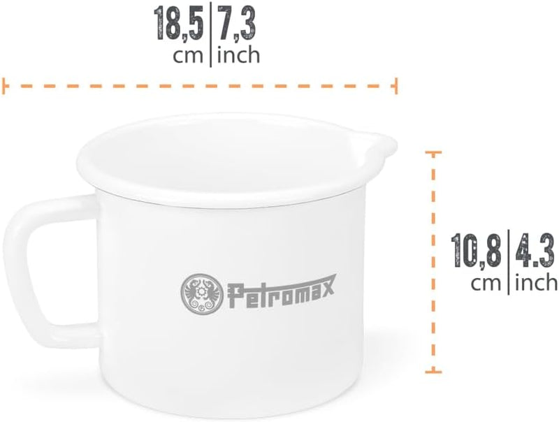 Petromax Emaille Milchtopf (1 Liter, weiss) Weiss 1 Liter, Weiss 1 Liter