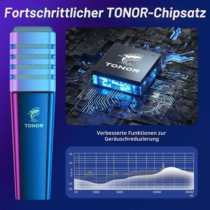TONOR USB Kondensator Mikrofon, Nierencharakteristik Computer Mikrofon, Popfilter, für Konferenz, St