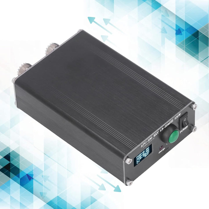 Antennentuner Mini automatisch 1,8 55 MHz 0,96 Zoll OLED-Display mit Aluminiumlegierungsgehäuse für