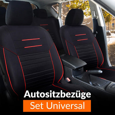 Upgrade4cars Auto-Sitzbezüge Set Universal | Auto-Schonbezüge für die Vordersitze & Rückbank | Auto-