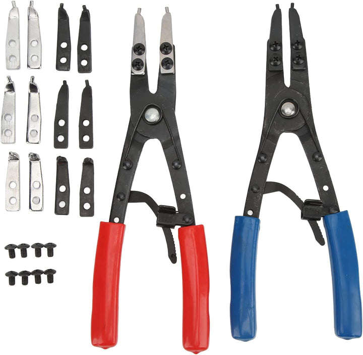 Seegeringzange Gross,Snap Ring Plier Set,Seegeringzange,Auto-Wartungswerkzeuge 2Pcs Heavy Duty Inter