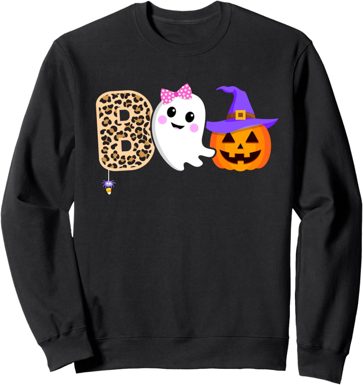 Boo Halloween Kostüm Hexe Fledermaus Geist Monster Kinder Sweatshirt