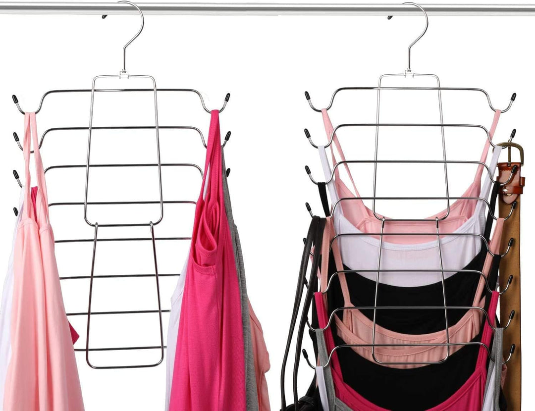 Folding Platzsparende Kleiderbügel Closet Organizer Edelstahl Kleiderbügel Kleiderschrank Aufbewahru