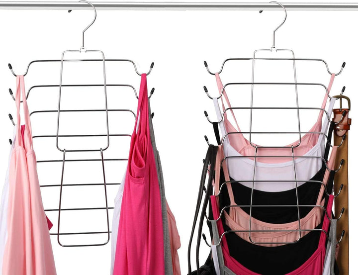Folding Platzsparende Kleiderbügel Closet Organizer Edelstahl Kleiderbügel Kleiderschrank Aufbewahru