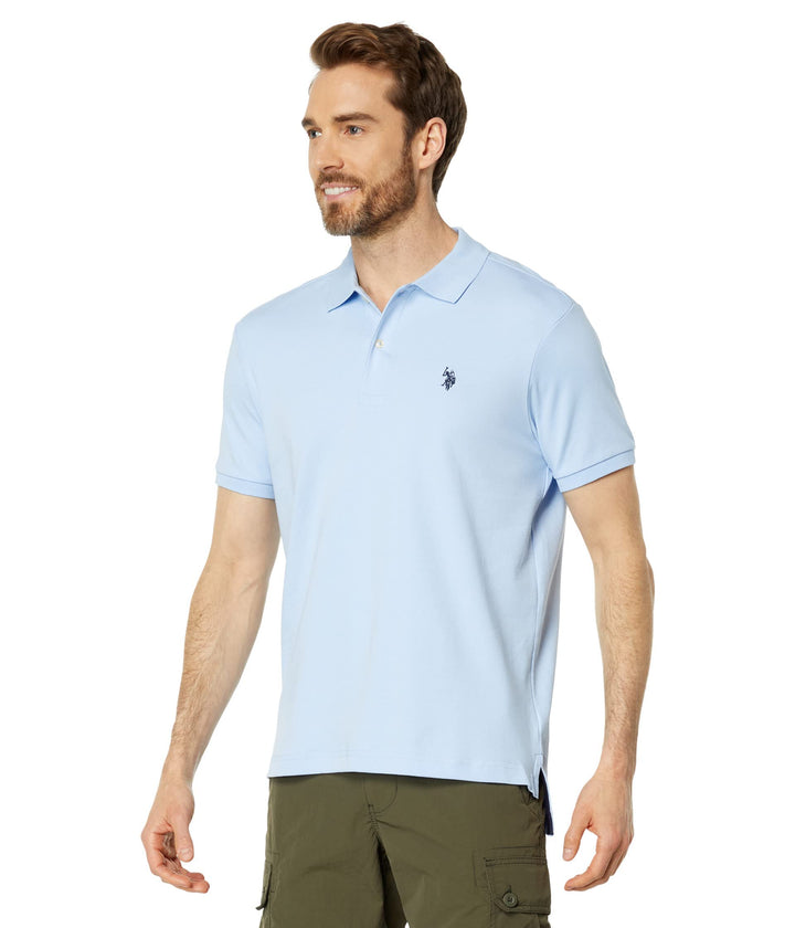 U.S. Polo Assn. Solid Interlock Kurzes Poloshirt für Herren S Windsurfer Blau, S Windsurfer Blau