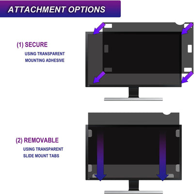 AiMok 23 Zoll Monitor Blickschutzfilter & Anti-Blaulichtfilter, Premium Privacy Filter, Blickschutz
