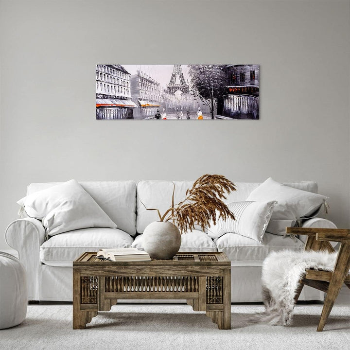 Bilder auf Leinwand Architektur Paris Eiffle Frankreich Leinwandbild 90x30cm Wandbilder Dekoration W