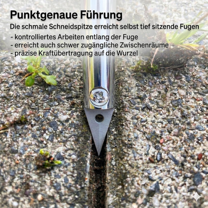 GIGANT Fugenkratzer mit Stiel Fugenreiniger Unkrautkratzer Schneide aus Vollhartmetall verschleissfe