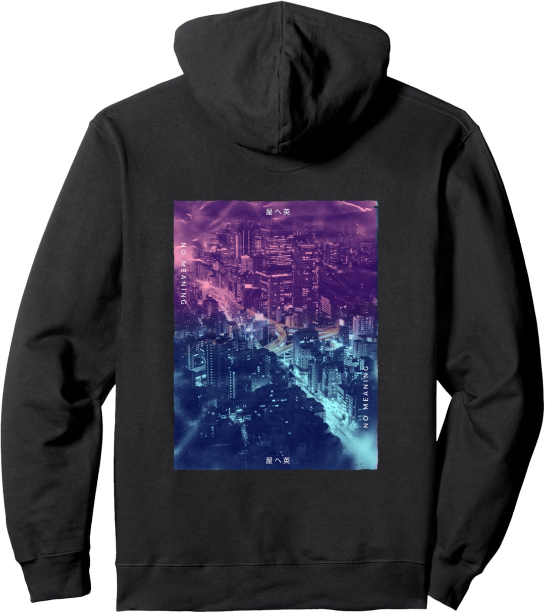 Vaporwave Japanische Streetwear Tokio Japan Glitch-Effekt Pullover Hoodie