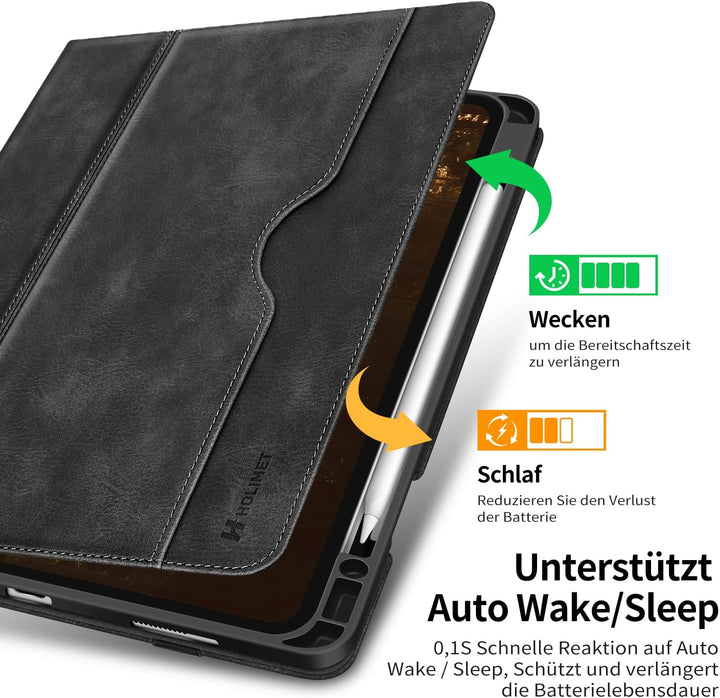 HOLIMET Hülle für iPad Pro 12.9 Zoll 2022/2021/2020/2018 (6./5./4./3. Generation) mit Stifthalter, P