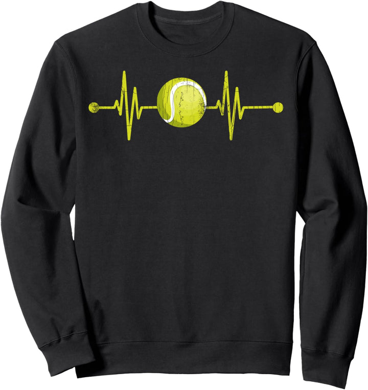 Tennis Heartbeat Lustige Grafik für Spieler Sweatshirt