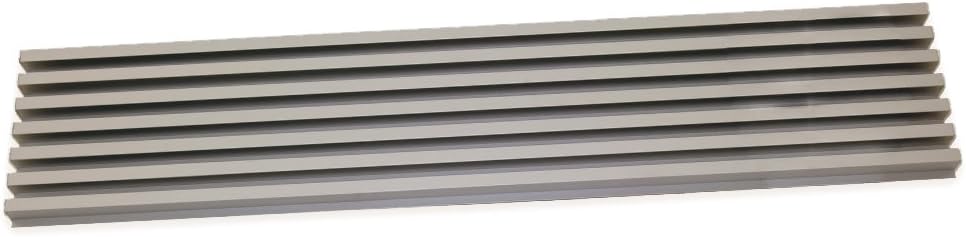 Emuca 8934869 Belüftungsgitter für Kühlschrank/Herd aus Rostfreier Aluminiumeloxierung, Rostfreier A