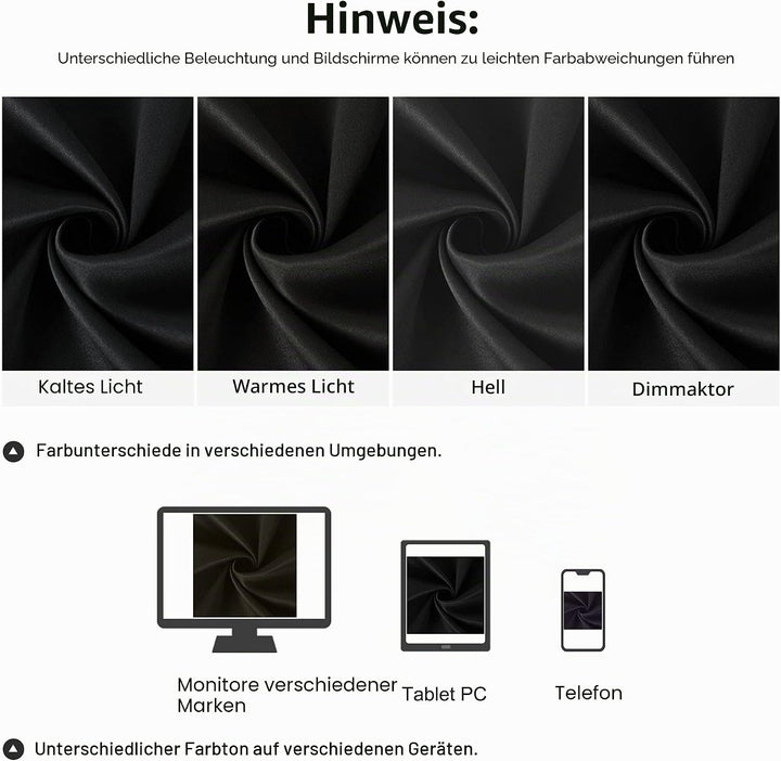 PiccoCasa 2er Set Gardine für Küche Polyester Scheibengardine Kurzgardine Blickdicht Kleine Gardine