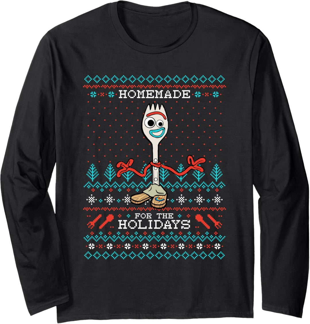 Disney PIXAR Toy Story 4 Forky Holiday Sweater Langarmshirt