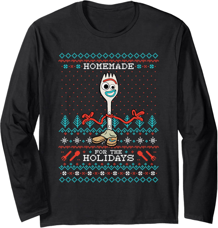 Disney PIXAR Toy Story 4 Forky Holiday Sweater Langarmshirt
