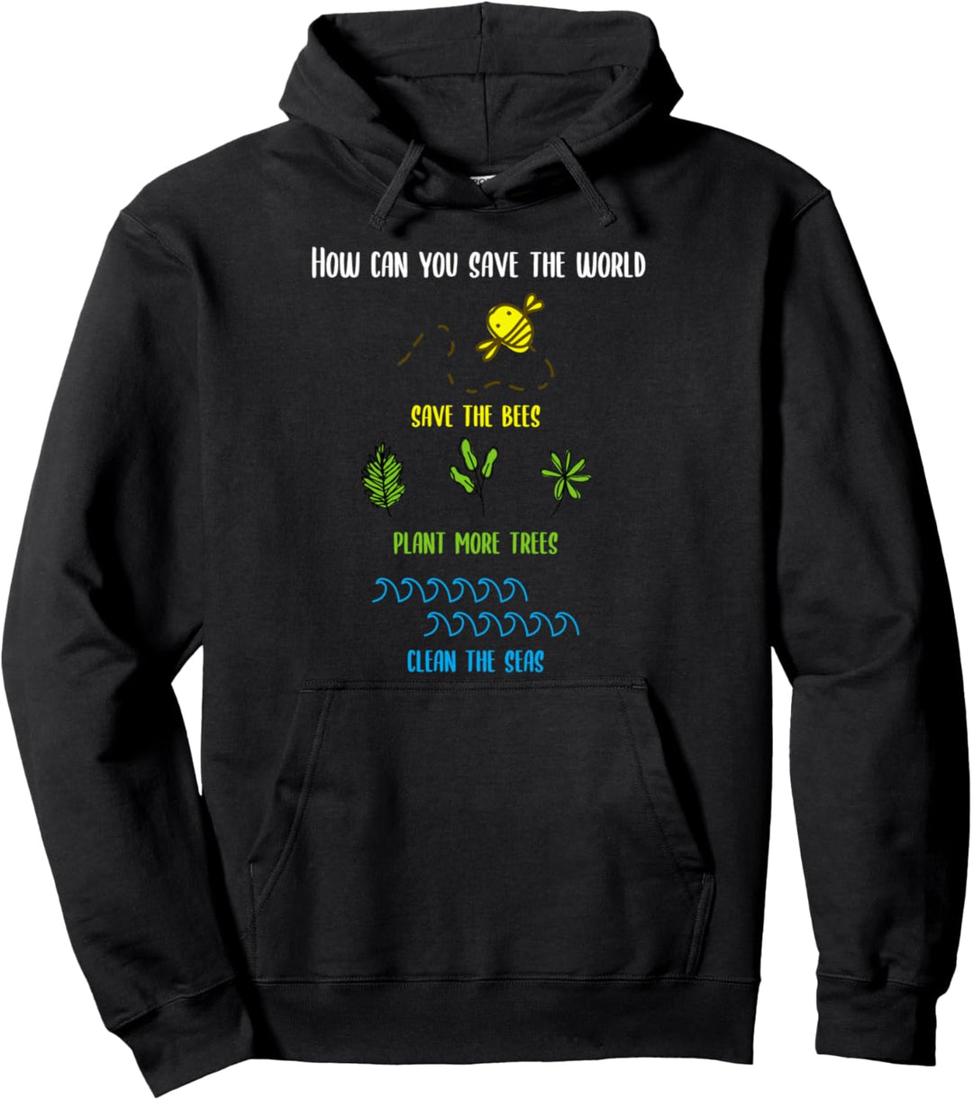 Umweltschutz Bienen Pflanzen Bäume See Umwelt Klima Geschenk Pullover Hoodie
