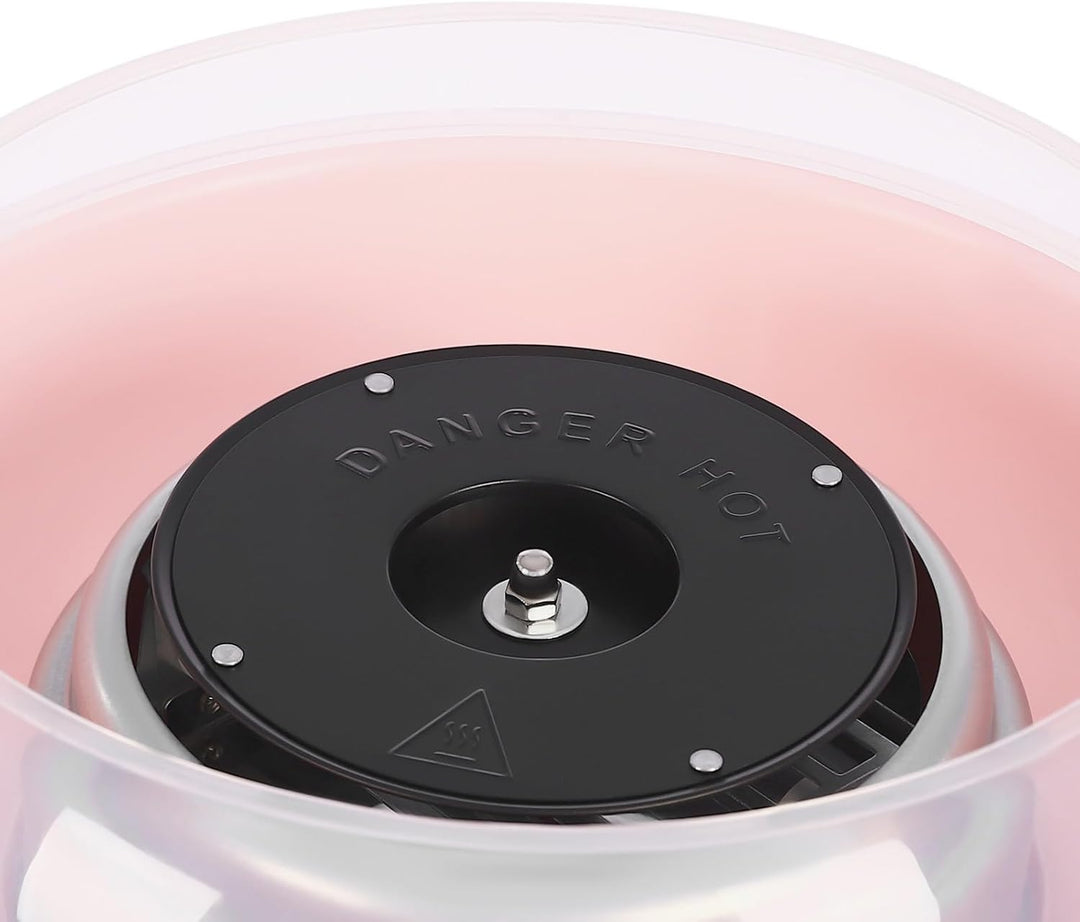 Elektrische Zuckerwattemaschine,Niedliche Cotton Candy Machine für Zuhause mit 10 Bambus-Stäbchen,18