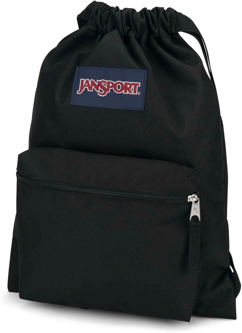 JanSport DRAWSACK Kleiner Rucksack,Black Schwarz, Schwarz