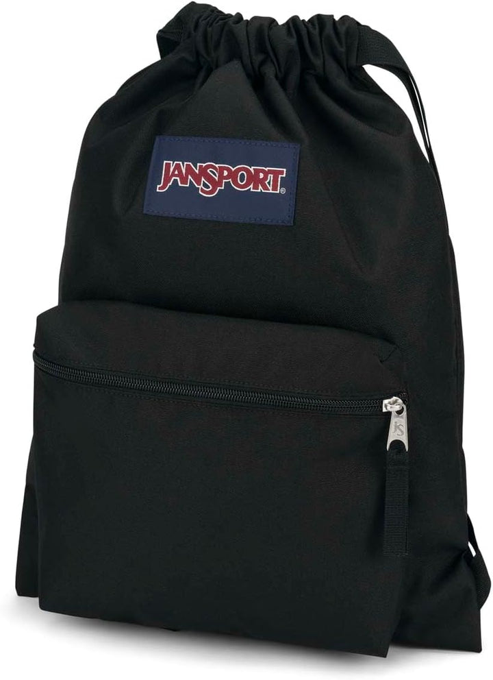 JanSport DRAWSACK Kleiner Rucksack,Black Schwarz, Schwarz