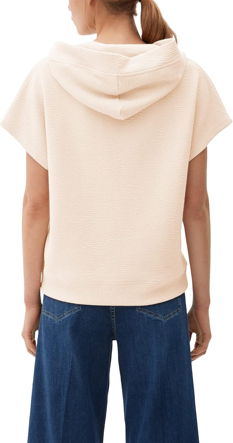 s.Oliver Damen Sweatshirt Kurzarm, 40 Beige