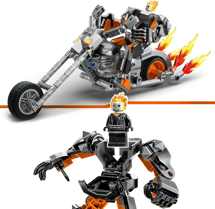 LEGO 76245 Marvel Ghost Rider mit Mech &amp; Bike, Superhelden Motorrad Spielzeug zum Bauen mit Kette un
