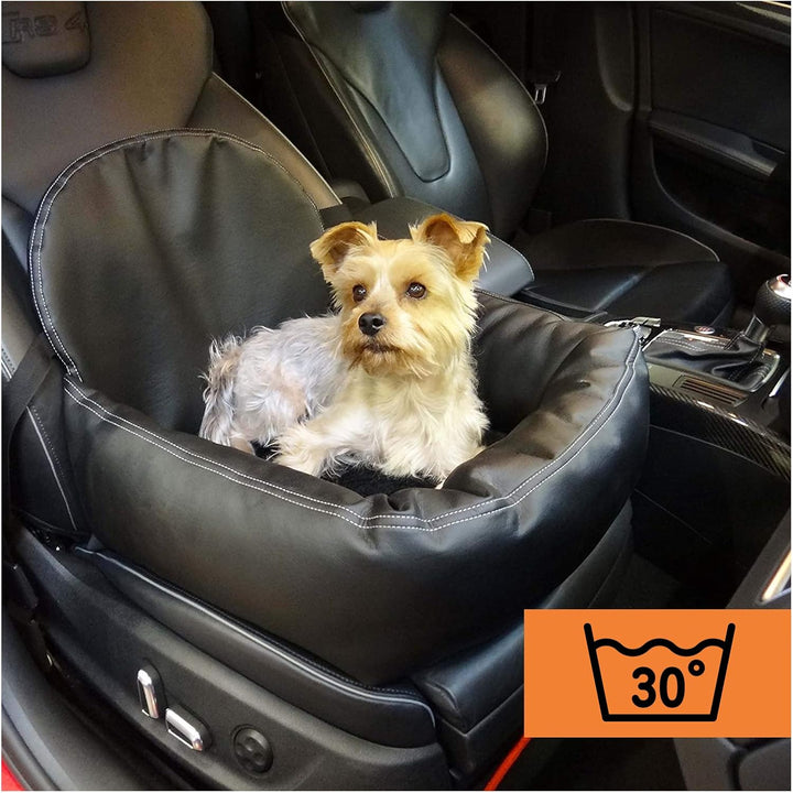 Hossi's Wholesale Hundeautositz mit Sicherheitsgurt, Flauschiger Autositz für Hunde, Hundesitz Kunst
